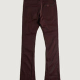 Mills Flare Denim (Burgundy)