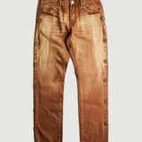 Saddle Studded Straight Denim (Tobacco)