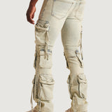Hawk Flare Cargo Denim (Acid Sand)