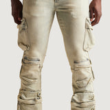 Hawk Flare Cargo Denim (Acid Sand)