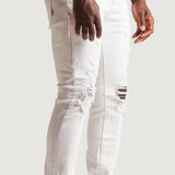David Skinny Denim (Distressed White)