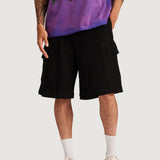 General Cargo Denim Shorts (Black)