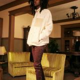 Mills Flare Denim (Burgundy)