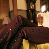 Mills Flare Denim (Burgundy)